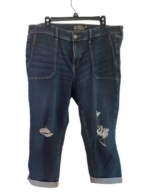 torrid Dark Blue Denim Cropped Jeans